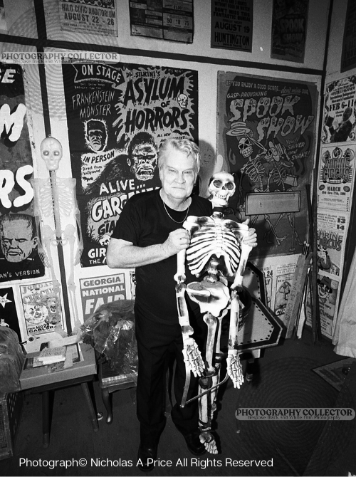 Trick Trunk - Illusionist Magician Roy Huston with Skeleton (Print To Order) unframed - Photograph© Nicholas A Price All Rights Reserved
