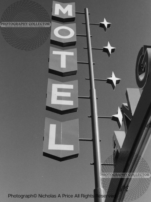 Vintage Vegas - THE BLUE ANGEL MOTEL (Print To Order) Unframed Photograph© Nicholas A Price All Rights Reserved.