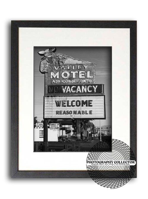 Vintage Vegas - VALLEY MOTEL (Print To Order) - Framed Photograph© Nicholas A Price All Rights Reserved.