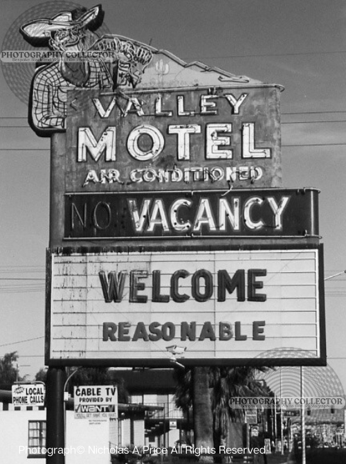 Vintage Vegas - VALLEY MOTEL (Print To Order) - Unframed Photograph© Nicholas A Price All Rights Reserved.