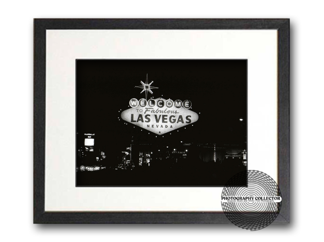 Vintage Vegas - WELCOME TO FABULOUS LAS VEGAS NEON NIGHT (Print To Order) - Framed Photograph© Nicholas A Price All Rights Reserved.