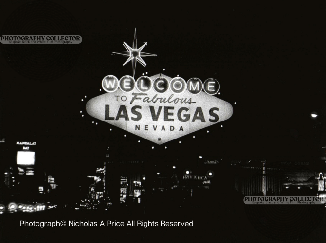 Vintage Vegas - WELCOME TO FABULOUS LAS VEGAS NEON NIGHT  (Print To Order)