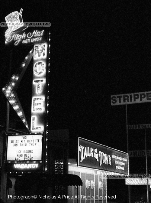 Vintage Vegas - THE HIGH HAT REGENCY NEON NIGHT (Print To Order) - Unframed Photograph© Nicholas A Price All Rights Reserved.