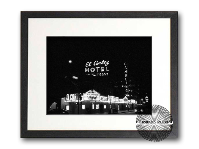 Vintage Vegas - EL CORTEZ HOTEL NEON NIGHT (Print To Order) - Framed Photograph© Nicholas A Price All Rights Reserved.